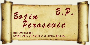 Bojin Perošević vizit kartica